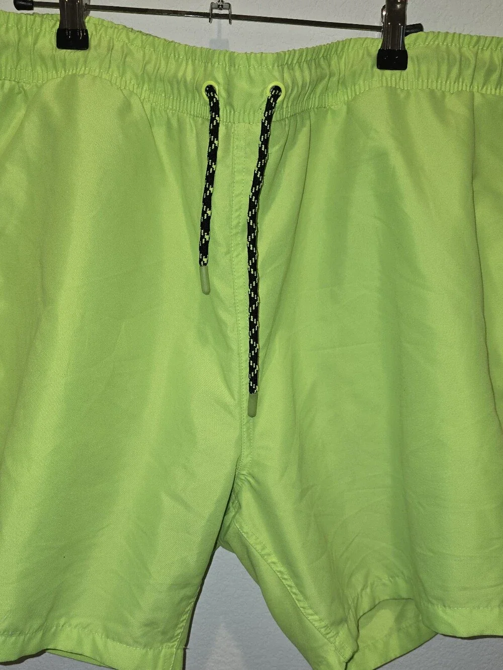 Fashion Nova Men's Neon Lime Swim Board Shorts